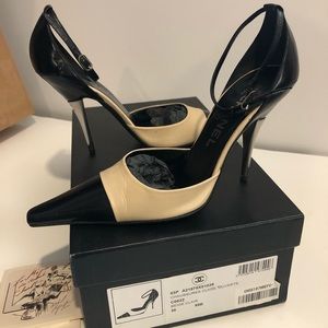 Authentic chanel leather heels